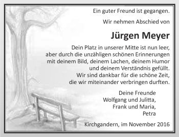 Traueranzeige von Jürgen Meyer von Thüringer Allgemeine