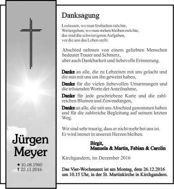 Traueranzeige von Jürgen Meyer von Thüringer Allgemeine