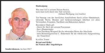 Traueranzeige von Danksagung  von Thüringer Allgemeine
