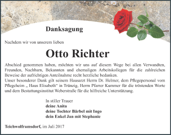 Traueranzeige von Otto Richter