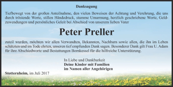 Traueranzeige von Peter Preller