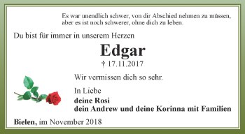 Traueranzeige von Edgar Diekmann von Thüringer Allgemeine