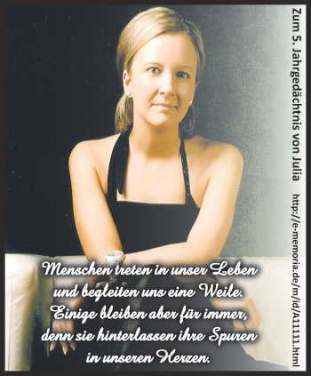 Traueranzeige von Julia Albrecht von Thüringer Allgemeine