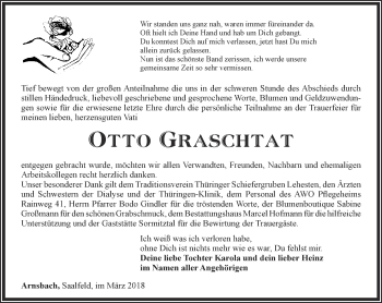 Traueranzeige von Otto Graschtat