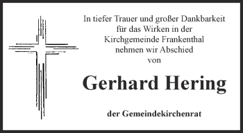 Traueranzeige von Gerhard Hering