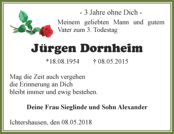 Traueranzeige von Jürgen Dornheim von Thüringer Allgemeine