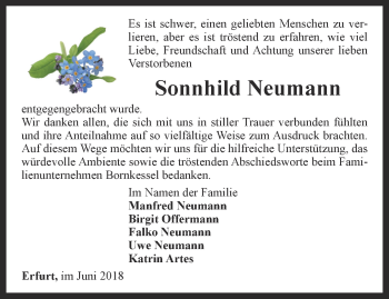 Traueranzeige von Sonnhild Neumann