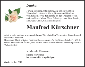 Traueranzeige von Manfred Kürschner