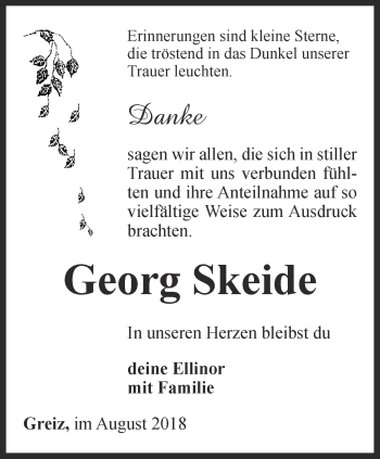 Traueranzeige von Georg Skeide