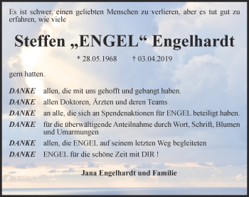 Traueranzeige von Steffen Engelhardt von Thüringer Allgemeine, Thüringische Landeszeitung