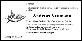 Traueranzeige von Andreas Neumann von Ostthüringer Zeitung