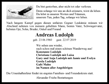 Traueranzeige von Andreas Ludolph