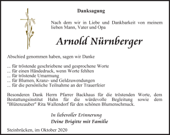 Traueranzeige von Arnold Nürnberger