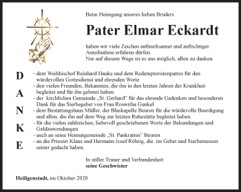 Traueranzeige von Elmar Eckardt von Thüringer Allgemeine