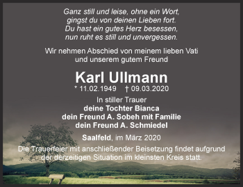 Traueranzeige von Karl Ullmann