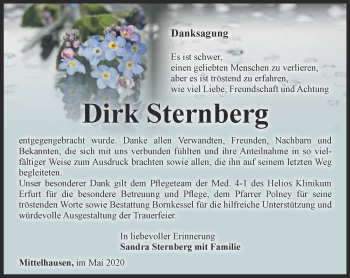 Traueranzeige von Dirk Sternberg von Thüringer Allgemeine, Thüringische Landeszeitung