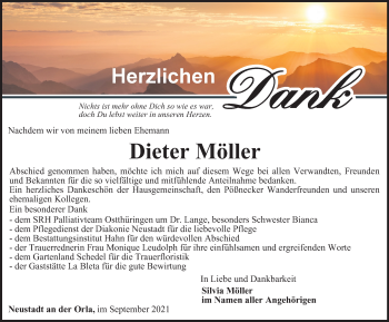 Traueranzeige von Dieter Möller