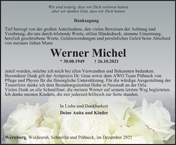 Traueranzeige von Werner Michel