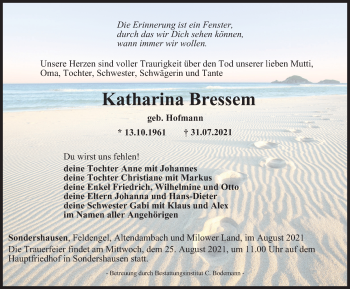 Traueranzeige von Katharina Bressem