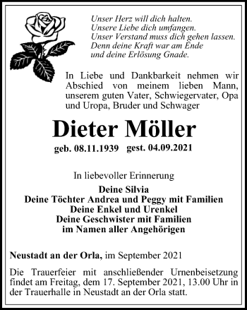 Traueranzeige von Dieter Möller