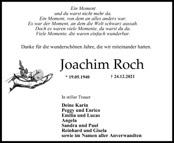Traueranzeige von Joachim Roch
