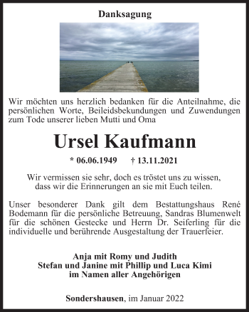 Traueranzeige von Ursel Kaufmann