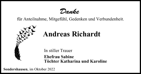 Traueranzeige von Andreas Richardt