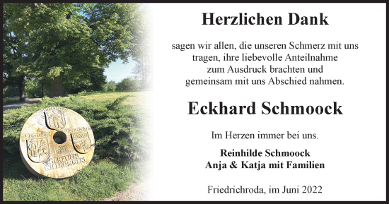 Traueranzeige von Eckhard Schmoock von Thüringer Allgemeine, Thüringische Landeszeitung