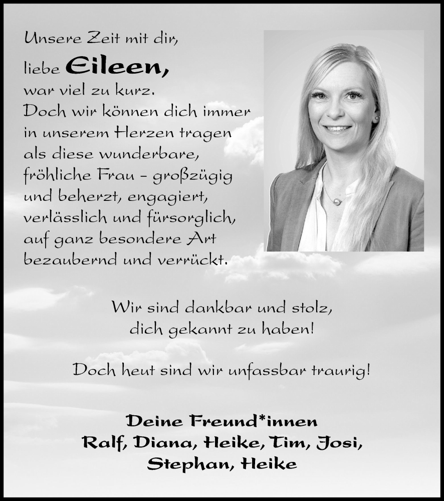  Traueranzeige für Eileen Schindler vom 02.06.2022 aus Thüringer Allgemeine
