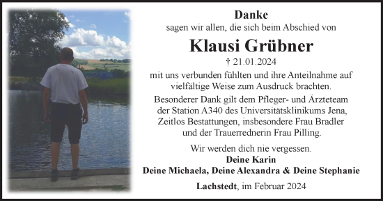 Traueranzeige von Klausi Grübner von Thüringer Allgemeine, Thüringische Landeszeitung
