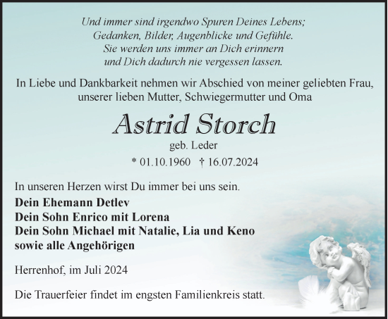 Zur Gedenkseite von Astrid Storch