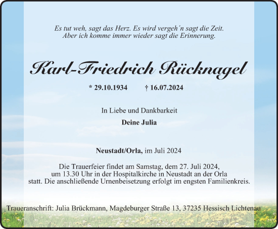 Zur Gedenkseite von Karl-Friedrich Rücknagel